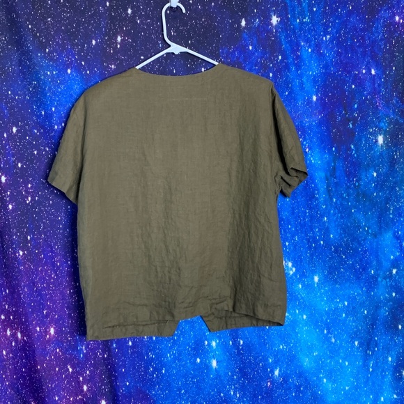 Robyn Meredith- Brown Button up Top size 16 - Picture 3 of 5